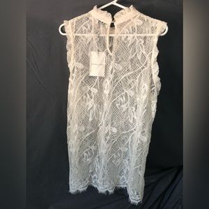WhoWhatWear Sleeveless Lace Shirt
